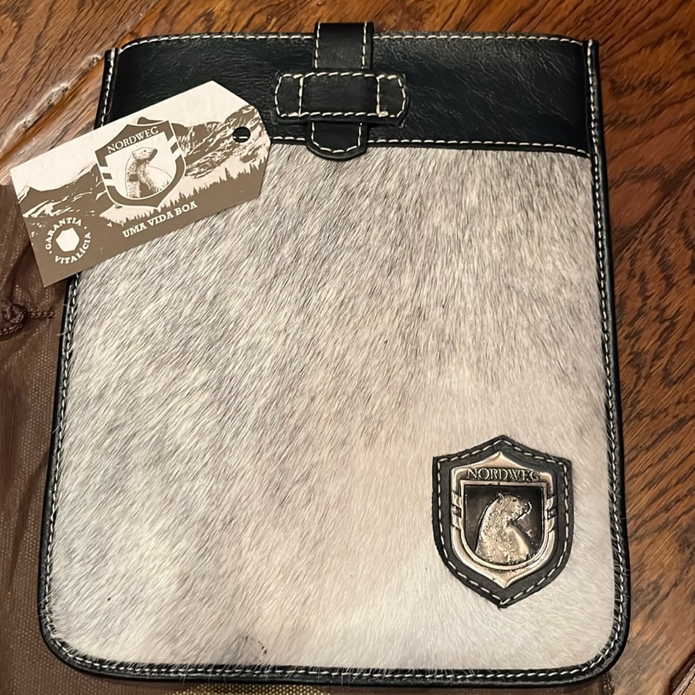 Cow leather iPad case.